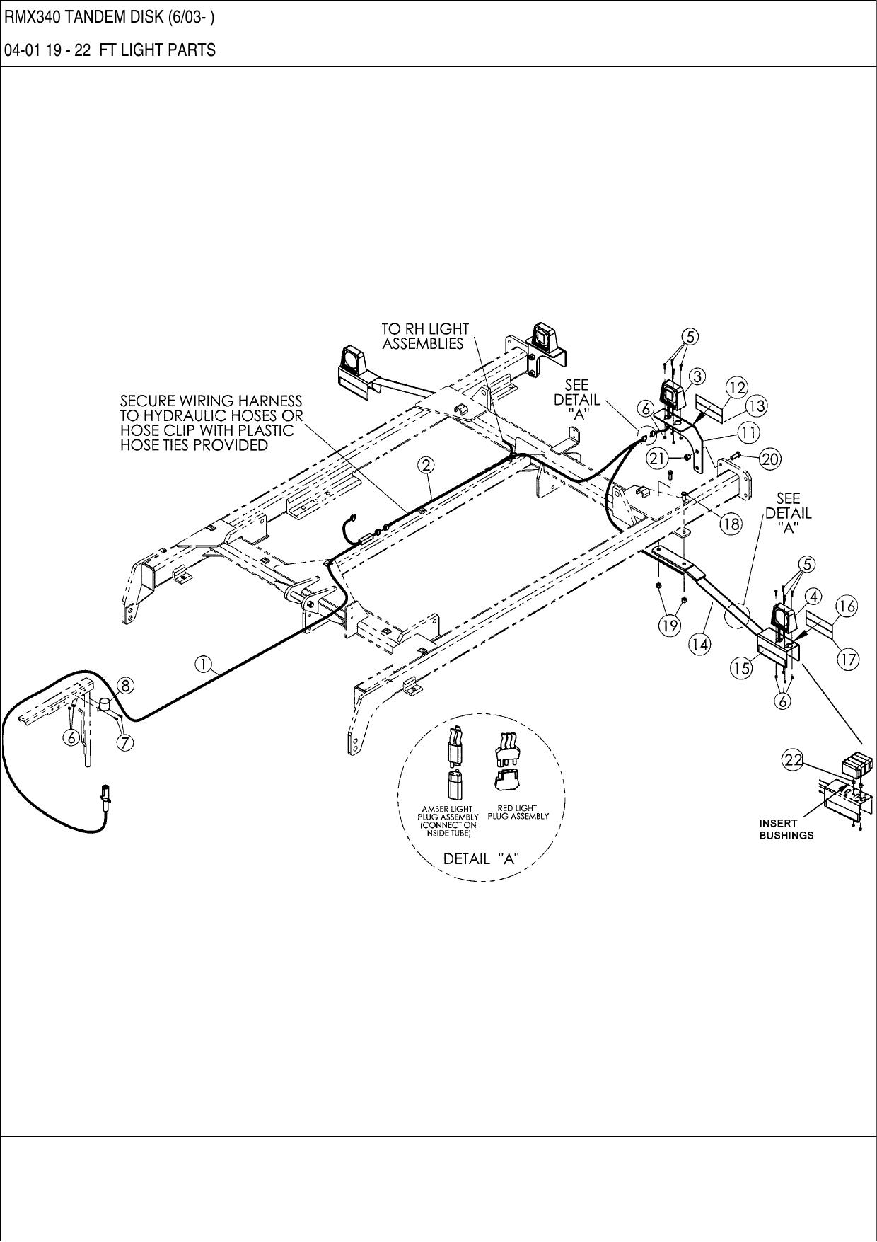 RMX340 TANDEM DISK PARTS
